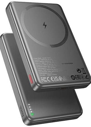 Портативний зп power bank hoco q26a joy pd20w з бзп 10000 mah metal gray