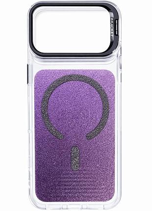 Сияющий чехол tpu, pc jewel sparkle magsafe для apple iphone 17 pro (айфон 17 про) противоударный кейс с драгоценным блеском,