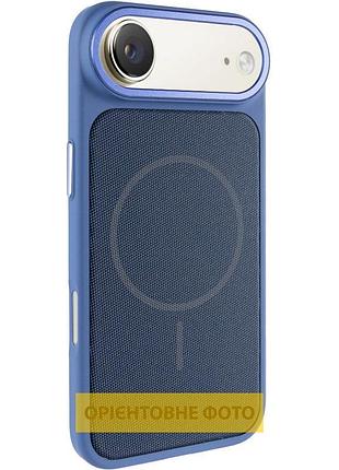 Чехол-накладка techwoven hybrid с magsafe для apple айфон 17 аир с картхолдером blue