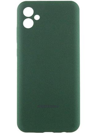 Чехол silicone cover lakshmi full camera (aa) with logo для samsung galaxy a06 зеленый / dark green