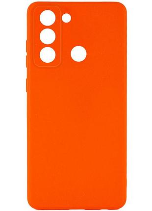 Ультратонка силіконова матова накладка candy full camera для tecno pop 5 lte orange