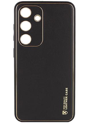 Кожаный чехол xshield для samsung galaxy s24+ черный / black