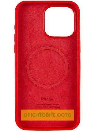 Чехол silicone case (aa) logo with magsafe для apple iphone 17 (6.3") красный / red 3