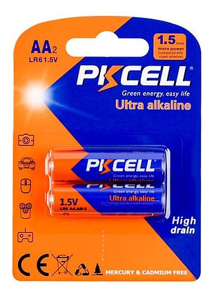 Батарейки ppkcell ultra alkaline 1.5v aa/lr6, 2 штуки в блістері (pc/lr6-2b) аа
