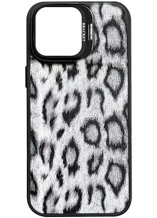 Чехол tpu+pc wild leopard with magsafe для apple iphone 13 / 14 (6.1") black