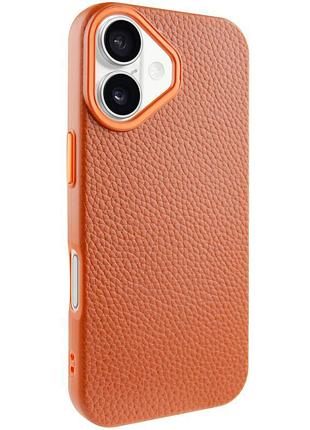 Чохол syndee magsafe для iphone 16 (айфон 16) golden brown