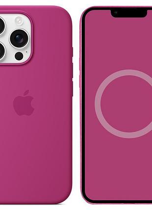 Чехол silicone case (aaa) with magsafe and animation для apple iphone 16 pro max (6.9") fuchsia