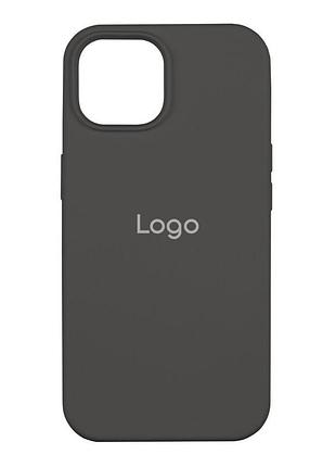 Чехол spase silicone case full size aa iphone 15 dark grey