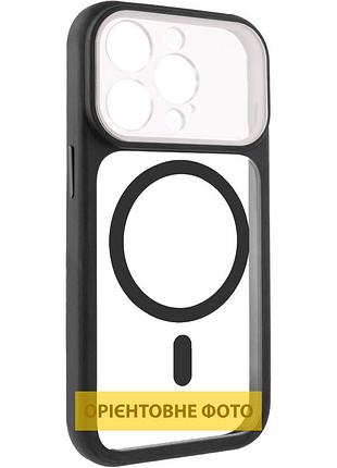 Чехол tpu getman moon clear with magsafe для apple iphone 14 pro (6.1") black
