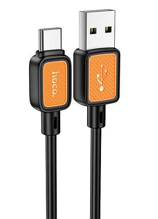 Дата кабель hoco x108 benefit usb to type-c 3a (1m) black