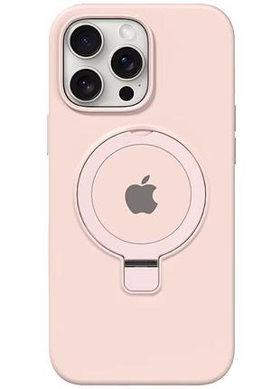 Чохол silicone case full protective with ring для apple iphone 14 pro max (6.7") pink