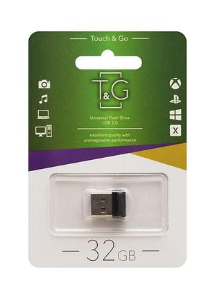 Флеш память t&g usb 2.0 32gb mini 010 black