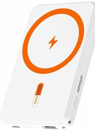 Портативний зп power bank amaya w17 15w+pd22.5w з бзп 5000 mah white