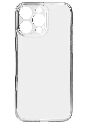 Чохол tpu transparent 1.5 мм із захистом камери для iphone 16 pro max, прозорий захисний кейс безбарвний