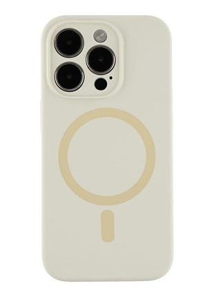Чехол накладка с рамкой камеры glow silicone case magsafe apple iphone 14 pro yellow (36076_3606393)