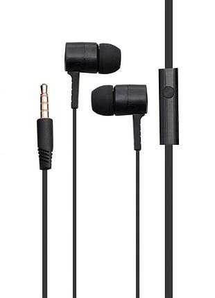 Проводные наушники с микрофоном и вакуумными амбушюрами celebrat d2 3.5 mm 1.2 m black