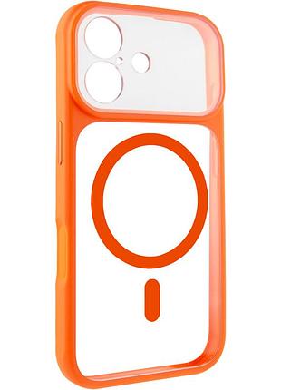 Чехол tpu getman moon clear with magsafe для apple iphone 17 (6.3") orange
