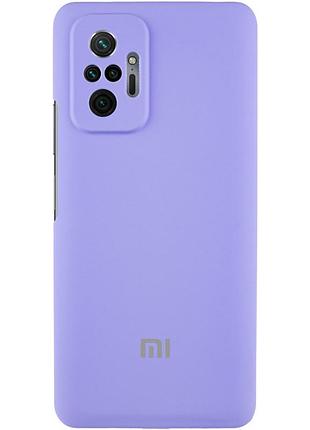 Чехол silicone cover lakshmi full camera (aaa) with logo для xiaomi redmi note 10 pro / 10 pro max сиреневый / dasheen