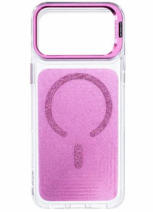 Сияющий чехол tpu, pc jewel sparkle magsafe для apple iphone 17 pro (айфон 17 про) противоударный кейс с драгоценным блеском,