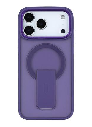 Чохол з підставкою flexguard tpu pc magnetic для iphone17 pro max dark purple