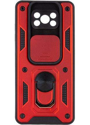 Чехол ummi camshield serge ring для xiaomi poco x3 nfc / poco x3 pro красный / red