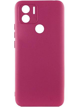 Чехол silicone cover lakshmi full camera (a) для xiaomi redmi a1+ / poco c50 / a2+ бордовый / marsala