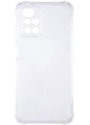 Tpu чохол getman ease logo посилені кути full camera для xiaomi redmi 10 безбарвний (прозорий)