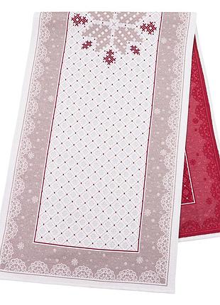 Доріжка гобеленова nordica tortora limaso, 45x140, прямокутна, новорічний, без люрексу, 38% бавовна, 37% поліестер, 25% акрил,