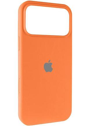 Чохол silicone case full protective (aa) для apple iphone 17 pro (6.3") помаранчевий / orange