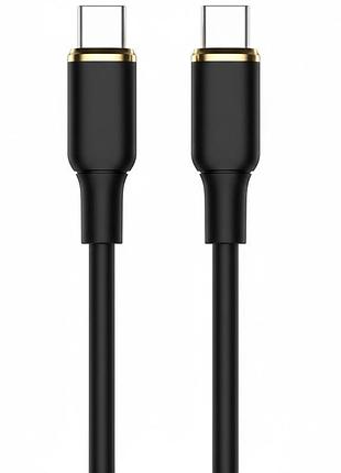 Дата кабель amaya cc89 type-c to type-c 60w (1m) black