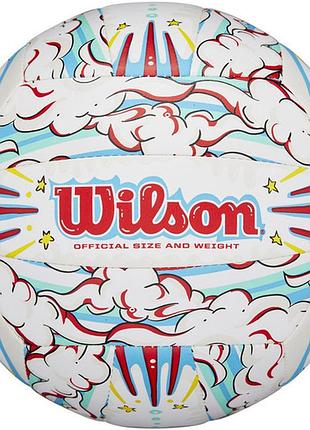 Мяч для пляжного волейбола wilson graffiti peace розмір 5 (wv4008302xbof)