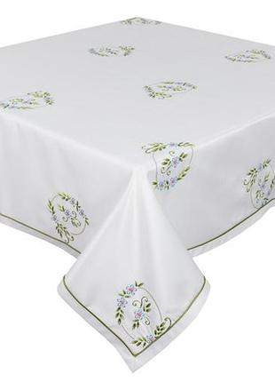 Скатертина вишивана великодня skvv039, 136x140, квадратна, великодній, вишивка, 100% поліестер
