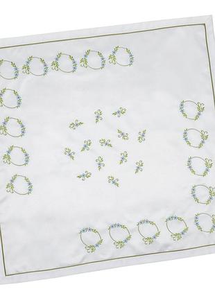 Скатертина вишивана великодня skvv039, 85x85, квадратна, великодній, вишивка, 100% поліестер