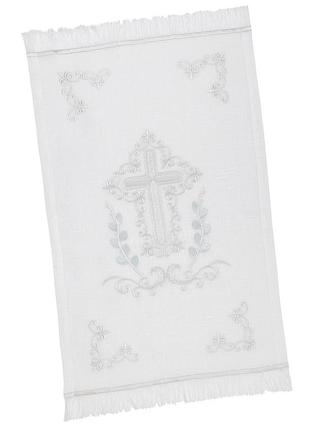 Рушничок у кошик великодній rkvv016, 38x70, прямокутна, великодній, вишивка, 100% льон