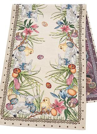 Доріжка гобеленова cheysi limaso, 45x140, прямокутна, великодній, без люрексу, 60% поліестер, 24% бавовна, 16% акрил, гобелен