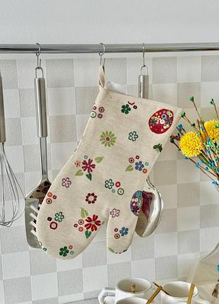 Рукавиця кухонна гобеленова eden274b limaso, 19x35, великодній, без люрексу, 75% поліестер, 22% бавовна, 3% акрил, гобелен