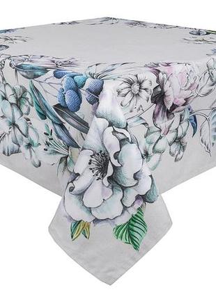 Скатертина з водовідштовхуючим покриттям mantel lichi, 150x250, прямокутна, квітковий, з водовідштовхуючим покриттям, 75% бавовна,