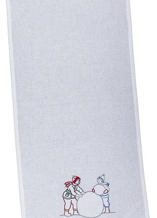 Кухонний рушник вишиваний rkvf06a-65 "діти", 34x65, прямокутна, новорічний, вишивка, 100% бавовна