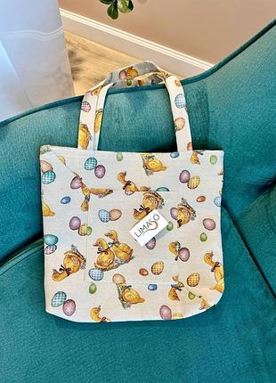 Сумка гобеленова lima028 limaso, 36x36, великодній, без люрексу, 75% поліестер, 22% бавовна, 3% акрил, гобелен
