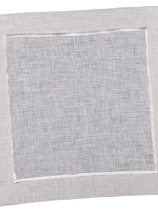 Серветка лляна srlb23, 40x40, квадратна, однотонний, вишивка, 100% льон