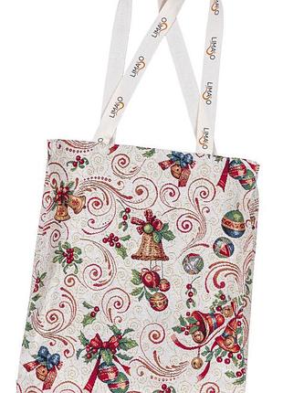 Сумка гобеленова mirra-sm36 limaso, 36x36, квадратна, новорічний, золотий люрекс, 75% поліестер, 22% бавовна, 3% акрил, гобелен
