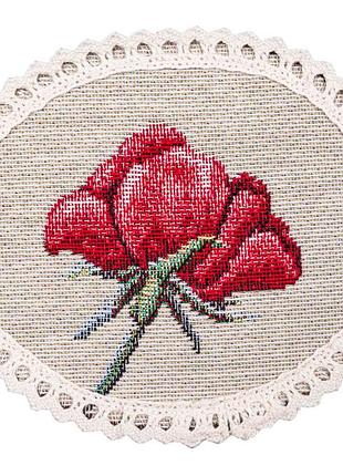 Серветка гобеленова з мереживом mandalas flowers-10d limaso