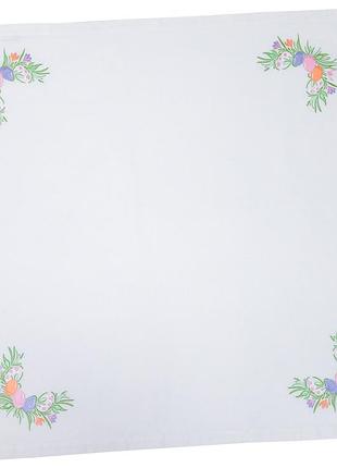 Скатертина вишивана великодня skvv01, 100x100, квадратна, великодній, вишивка, 70% бавовна, 30% поліестер