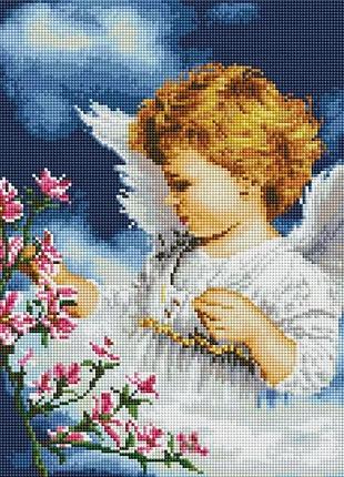 Алмазная мозаика colorart 30х40 ангелочек девушка st428