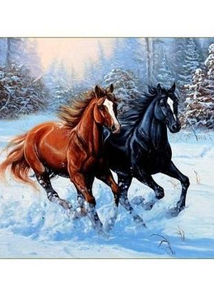 Набор алмазной мозаики colorart 30х40см лошади st413