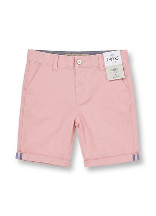 Легкие розовые классические шорты из хлопка чиносы primark chino 7-8 лет