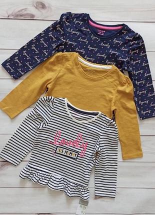 Реглани primark на дівчинку комплект 3 шт.