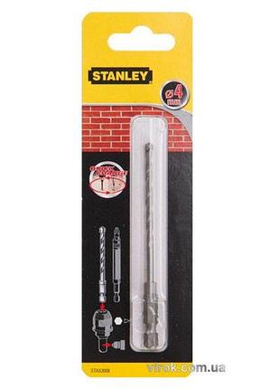 Свердло по цеглі stanley superlock : ø= 4 x 180 /50 мм. хвостик hex- 1/4"