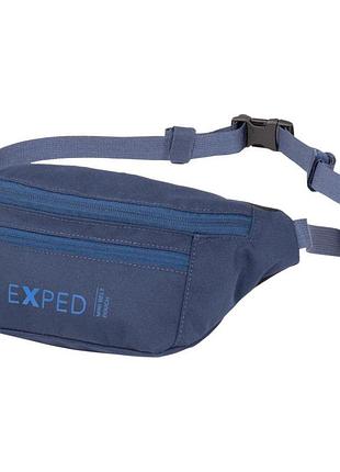 Синяя тканевая сумка на пояс exped mini belt pouch. женская бананка на каждый день. мужская нагрудная сумка