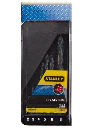Набір свердл по металу stanley : ø= 2 - 8 мм. 6 шт.